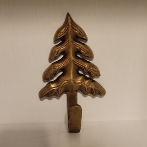 Brass Xmas/pineTree Design Wall Hook